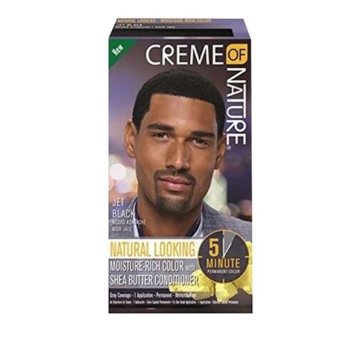 CREME OF NATURE Mens 5 Minute Hair Color KIT - Jet Black