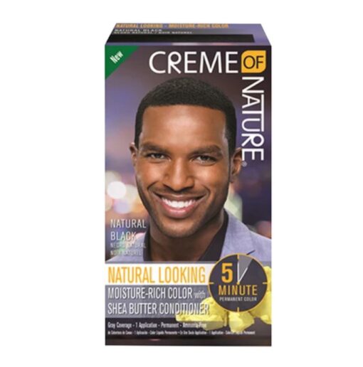 CREME OF NATURE Mens 5 Minute Hair Color KIT - Natural Black