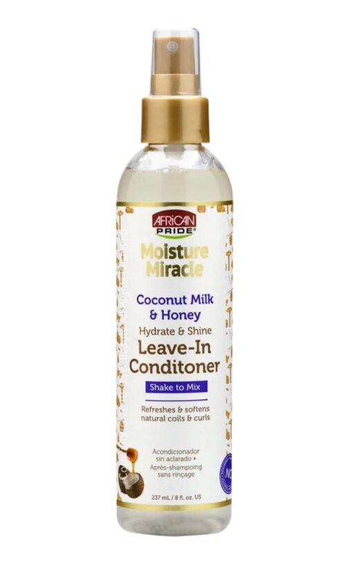 AFRICAN PRIDE - MOISTURE MIRACLE - HYDRATE & SHINE LEAVE-IN CONDITIONER 8oz