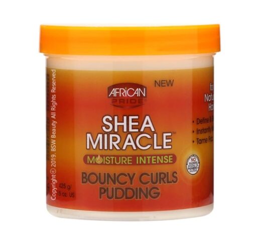 AFRICAN PRIDE - SHEA MIRACLE - MOISTURE INTENSE BOUNCY CURLS PUDDING 15oz