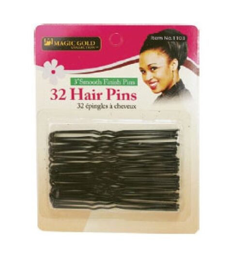 Magic Gold Collection - 32 Hair Pins 3" - Black