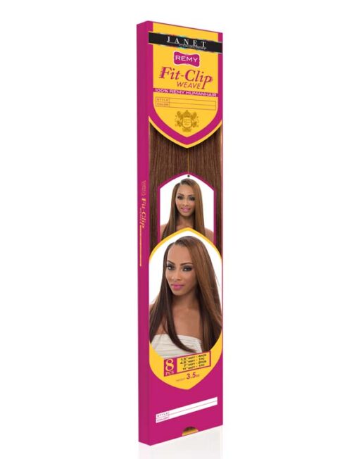 Janet Collection - Remy Fit-Clip Weave - Brazilian - 8 Pcs