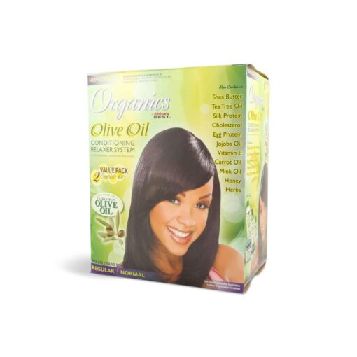 Africa's Best - Organics - Olive Oil Conditioning Relaxer System - 2 Kit Value Pack - Regular