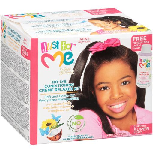 Just For Me - No-Lye Conditioning Creme Relaxer Kit - Super