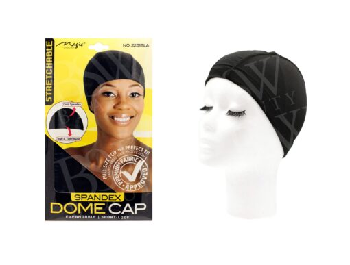 Magic Collection - Stretchable Spandex Dome Cap - Black