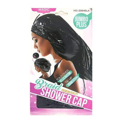 Magic Collection - Jumbo Plus Braid Shower Cap - Black