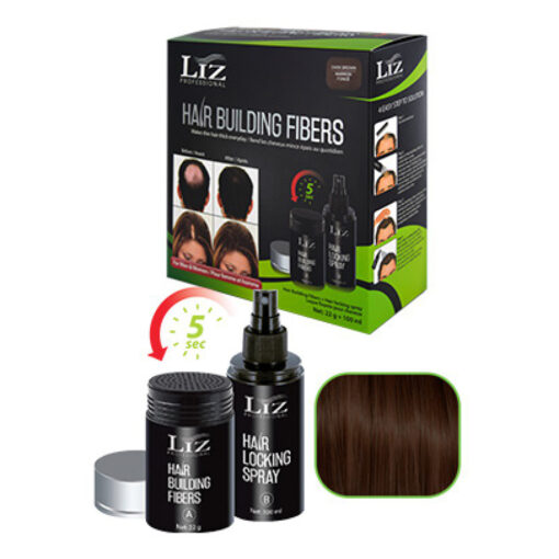 LIZ Professional - Hair Building Fibers & Locking Spray - Black