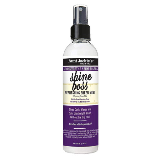 Aunt Jackie's Curls&Coils – Grapeseed Shine Boss Refreshing Sheen Mist 4 oz