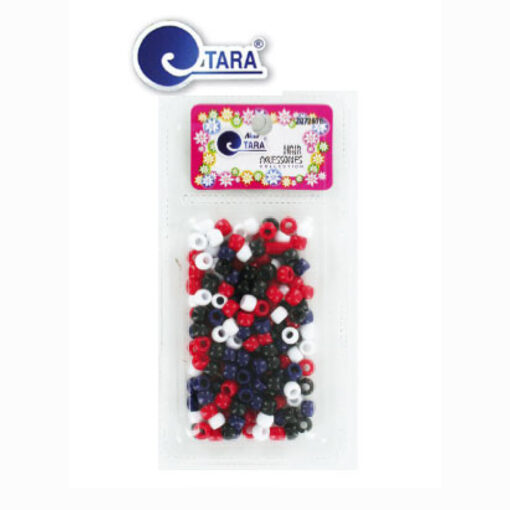 Tara Beads - Hair Accessories Collection - White & Red & Blue & Black Mix