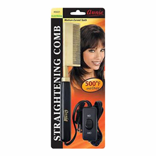 Annie Electrical Straightening Comb - Medium Curved Teeth