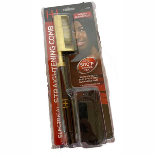 Hot & Hotter - Electrical Straightening Comb - Medium Curved Teeth